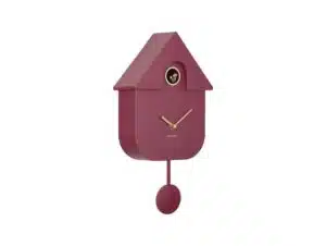 Wall Clock Modern Cuckoo Oro - Dark Mauve
