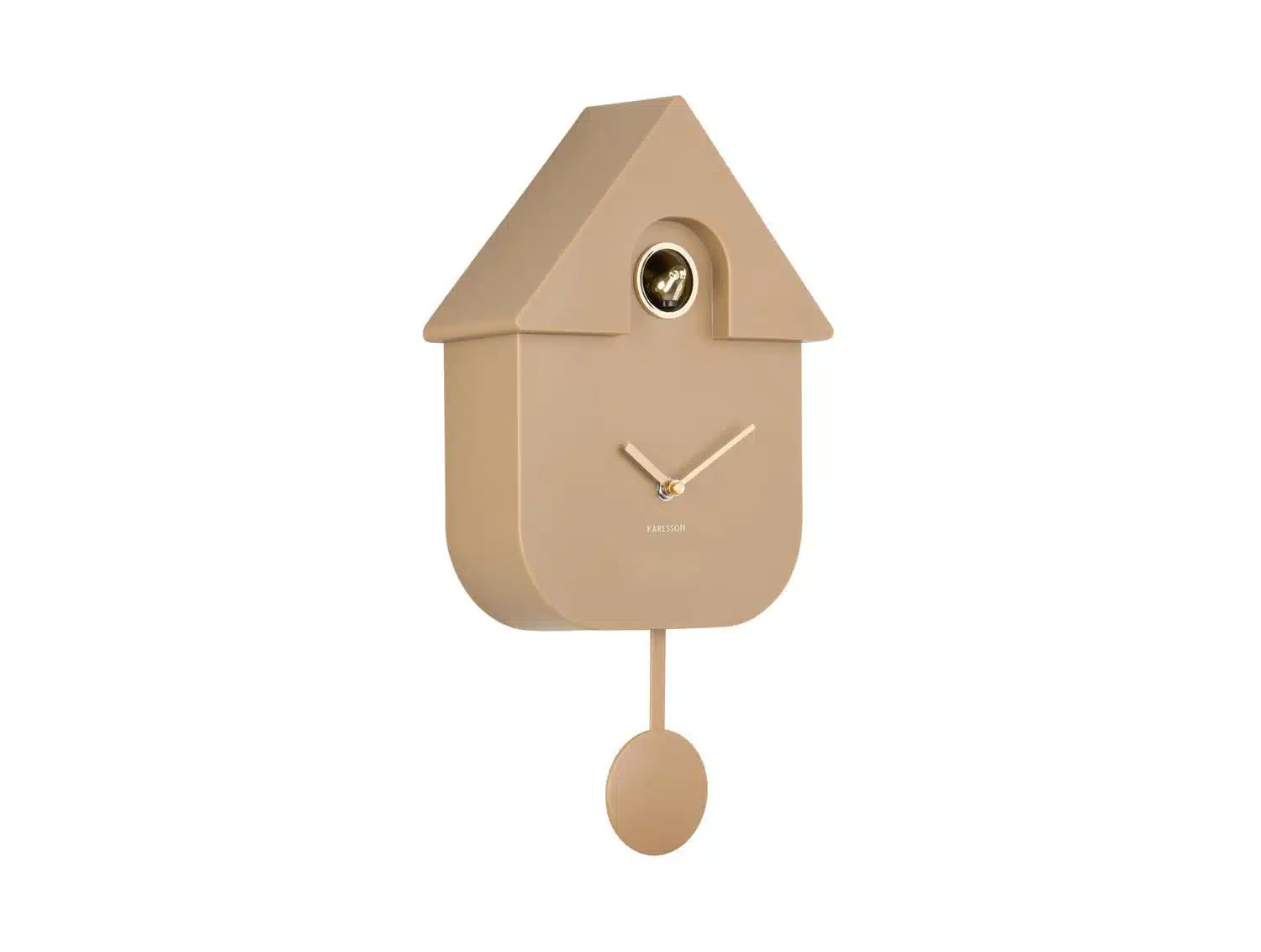 Wall Clock Modern Cuckoo Oro - Mocha Brown