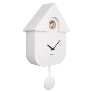Wall Clock Modern Cuckoo Oro - White