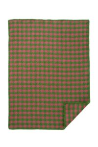 Wiegdeken Dogtooth green/pink