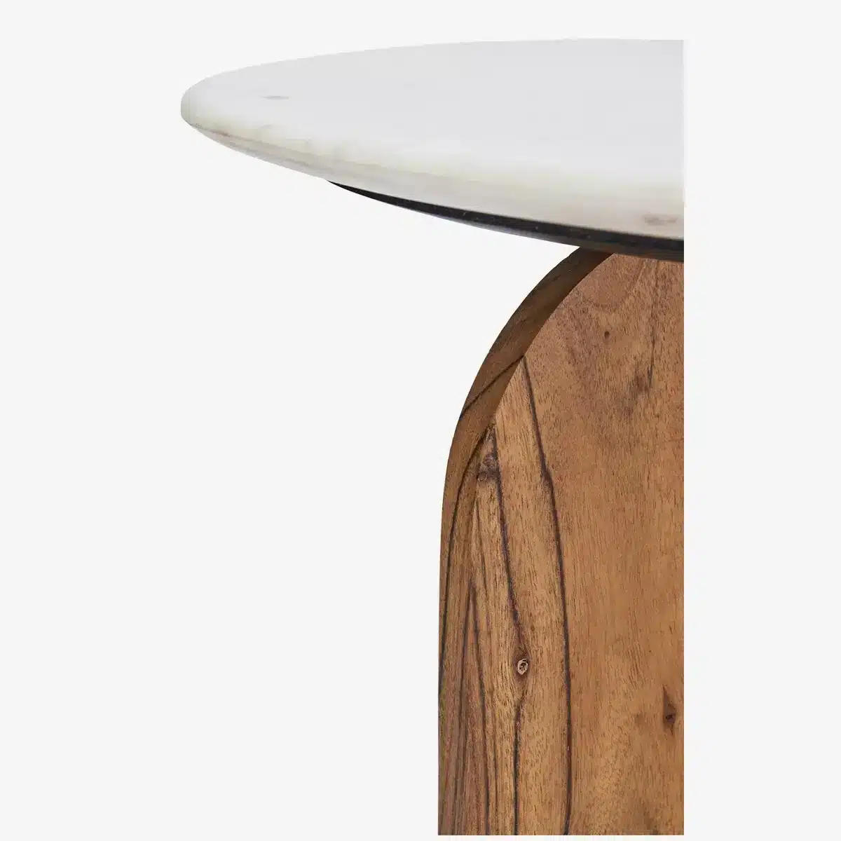 Wooden coffee table w/ marble