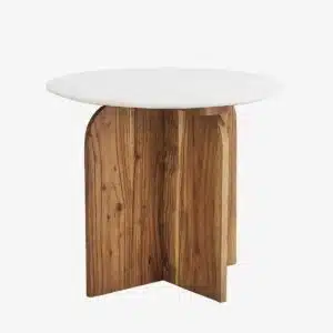 Wooden coffee table w/ marble