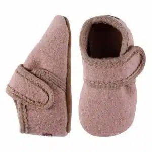 Wool slippers with velcro - Fawn 16/17