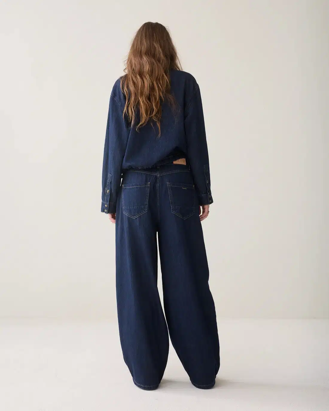 Balloon shape leg Light Cotton twill - Night Blue Denim