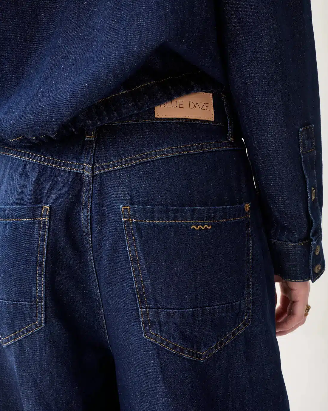 Balloon shape leg Light Cotton twill - Night Blue Denim