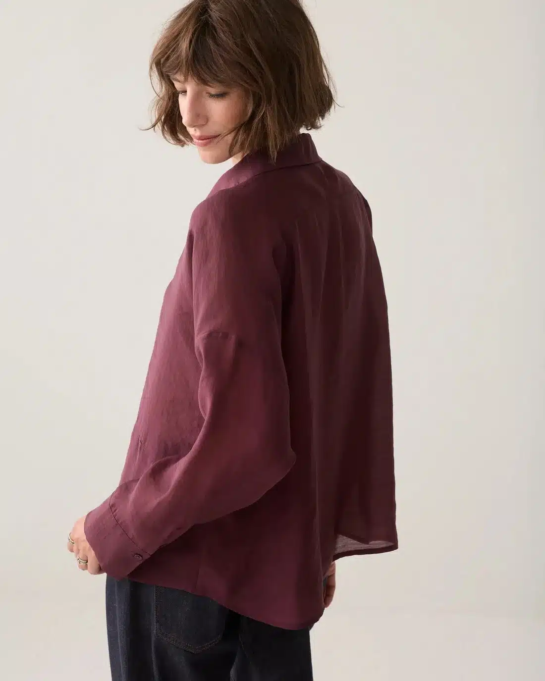 Blouse Lyocell blend - Dark Burgundy