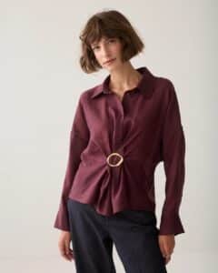 Blouse Lyocell blend - Dark Burgundy