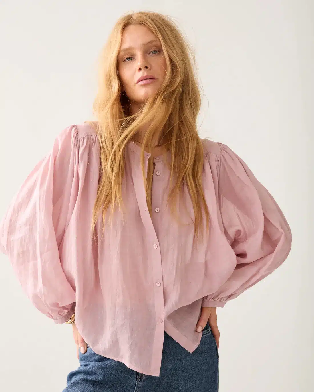 Blouse Ramie - Faded Pink