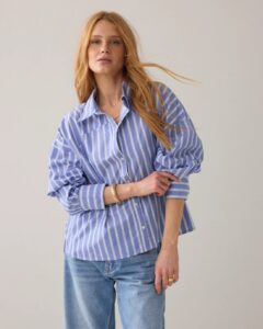 Blouse Shirt stripe - Softblue