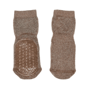 Celina glitter socks anti-slip - Brown Sienna 22/24