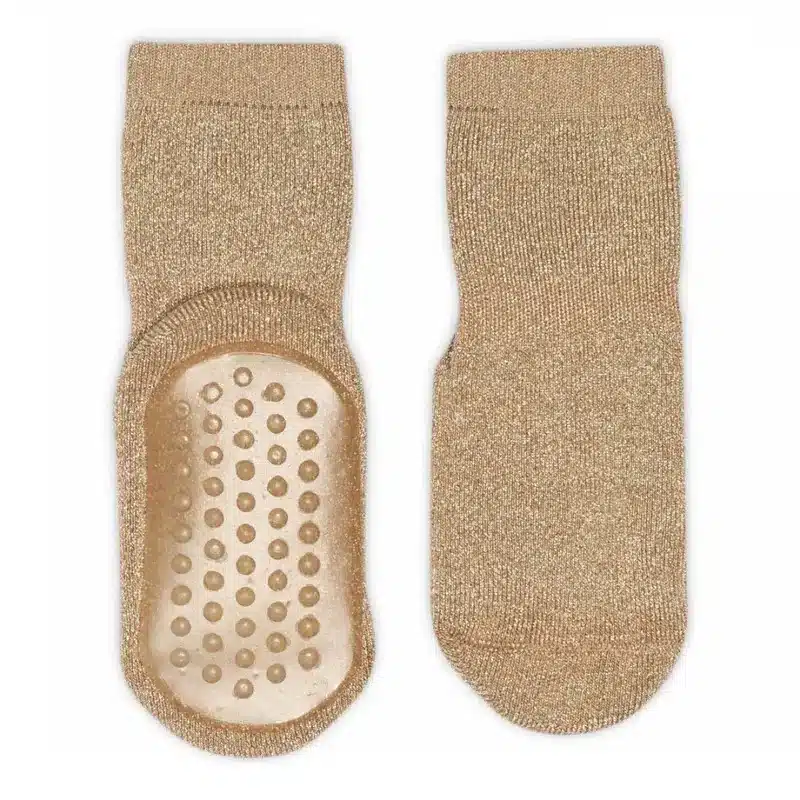Celina glitter socks anti-slip - Golden Tan 19/21