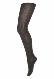 Cotton rib tights - Dark Brown 70