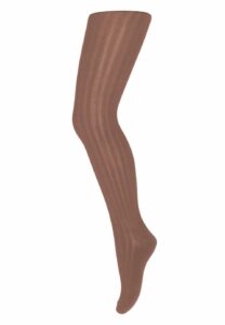 Cotton rib tights - Russet 90