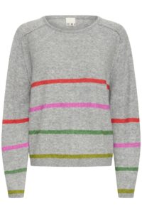 Dasila Pullover - Grey Multi Stripe