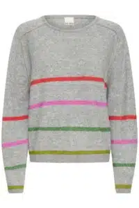Dasila Pullover - Grey Multi Stripe