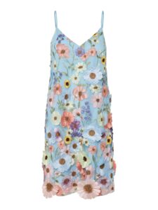 Flowering Strap Dress - Halogen Blue