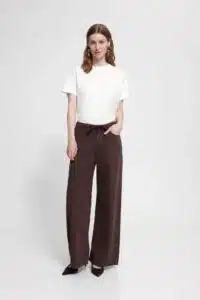 Hezano Wide Pants - Chicory Coffee