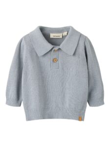 Hitos Loose ls Polo Knit - Sleet