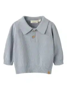 Hitos Loose ls Polo Knit - Sleet