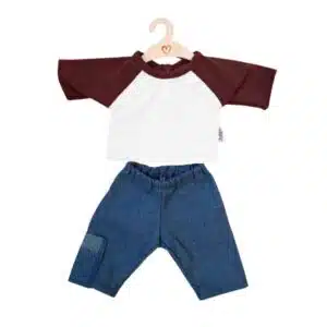Kledingset Robin - jeans + shirt bordeaux