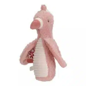 Knijpspeeltje met rammel Flamingo