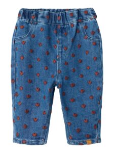 Liva Loose Jeans - Dark Blue Denim Hearts