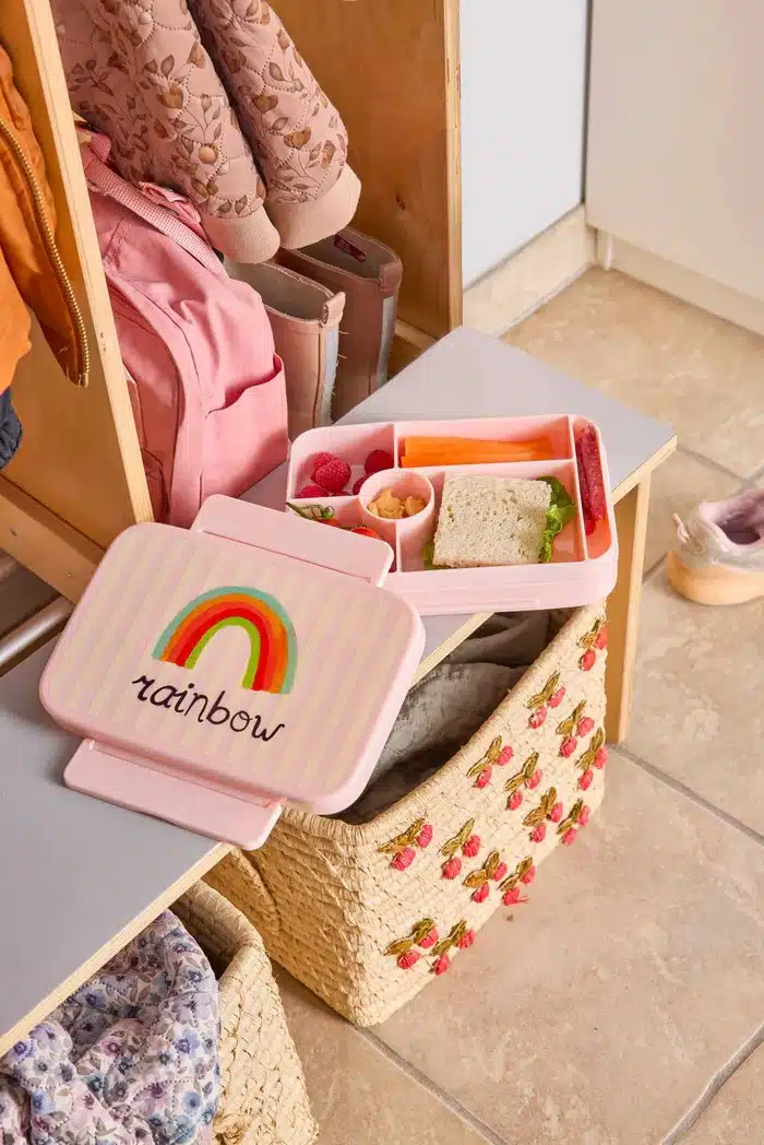 Lunchbox with 6 Rooms - Pink ABC Rainbow