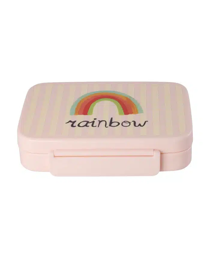 Lunchbox with 6 Rooms - Pink ABC Rainbow
