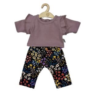 Poppenbroek en -shirt - Lavender flowers