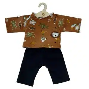 Poppenbroek en -shirt Safari
