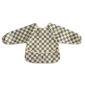 Slabbetje met Lange Mouwen - Olive Check