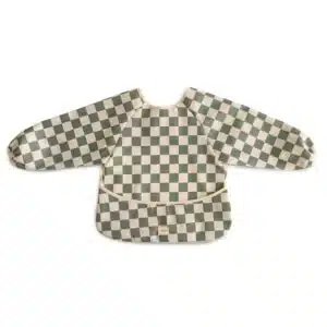 Slabbetje met Lange Mouwen - Olive Check