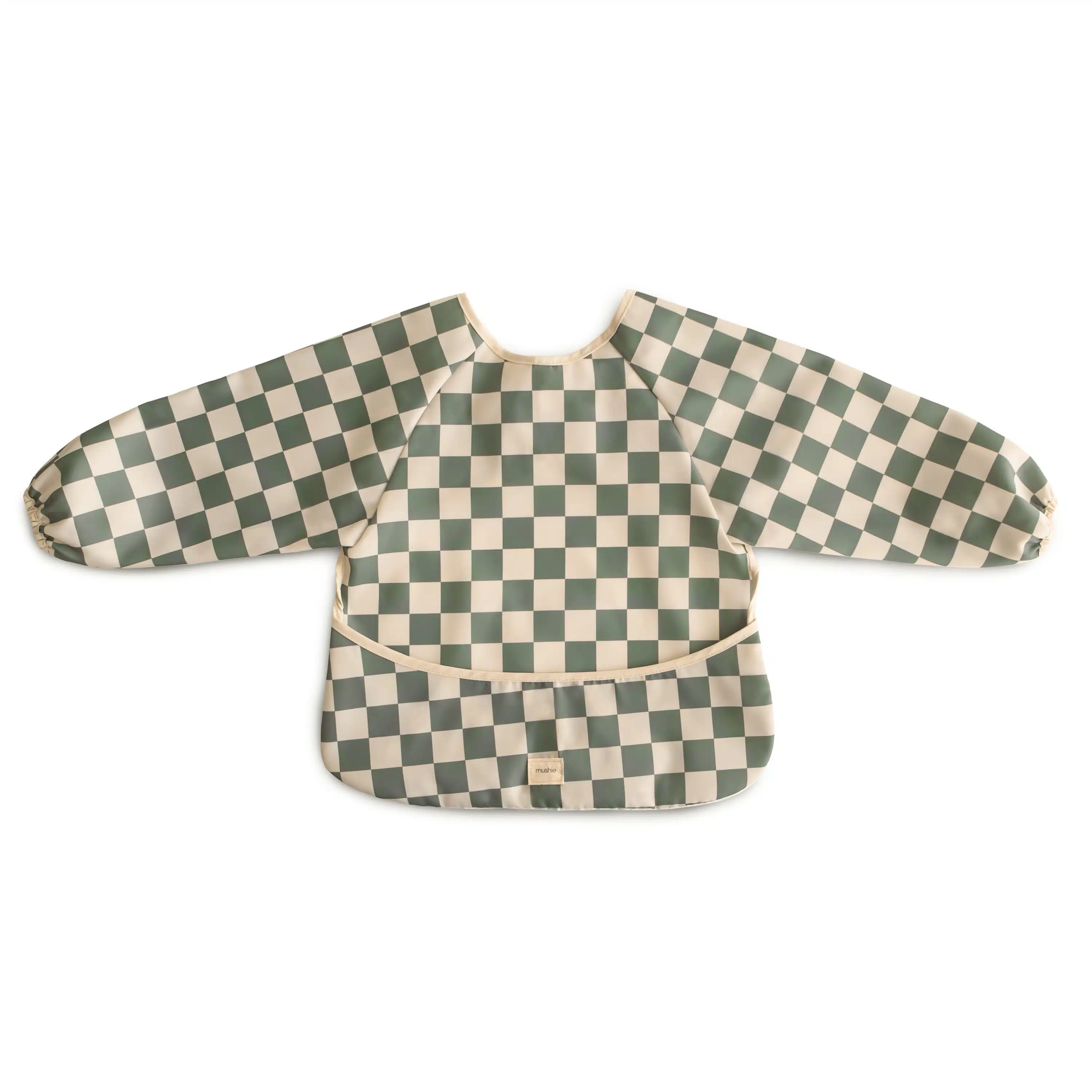 Slabbetje met Lange Mouwen - Olive Check