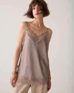 Top satin - Taupe