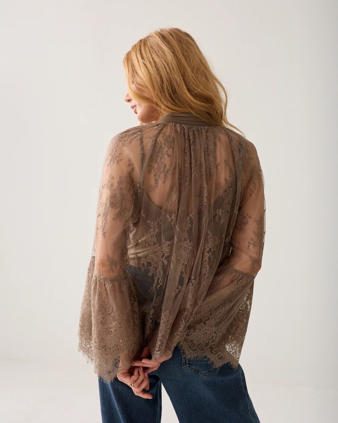 Top Soft lace - Taupe
