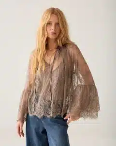 Top Soft lace - Taupe