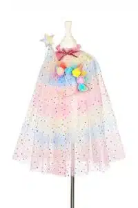 Unicorn cape + tiara + wand set 3-4 jaar