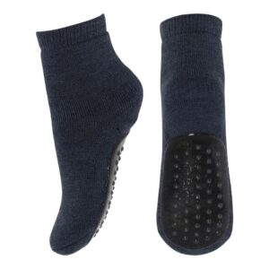 Wool socks - anti-slip - Dark Denim Melange 19/21