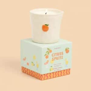 Bistro Orange Ceramic Candle - Citrus Spritz