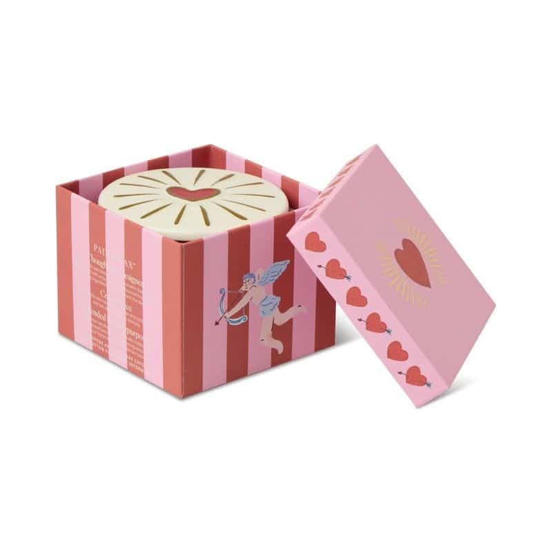 Charmed Red Glass Candle with Heart - Wild Fig & Rose