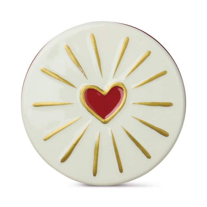 Charmed Red Glass Candle with Heart - Wild Fig & Rose
