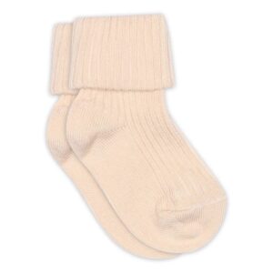 Cotton rib baby socks - Pink Champagne