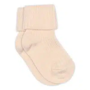 Cotton rib baby socks - Pink Champagne