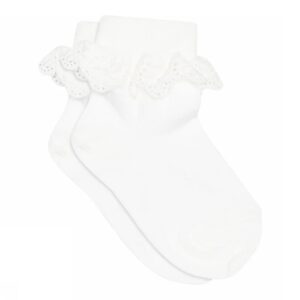 Cotton socks - lace - White