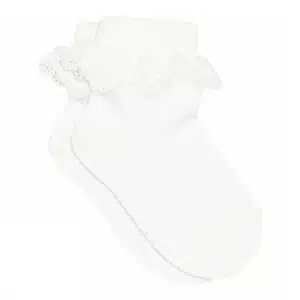 Cotton socks - lace - White