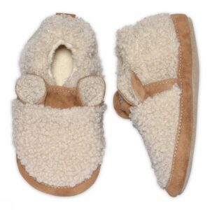 Fuzzy teddy slippers - Oxford Tan