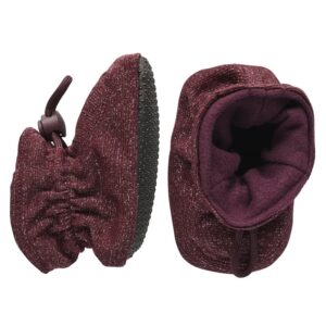 Glitter textile slippers - Bordeaux