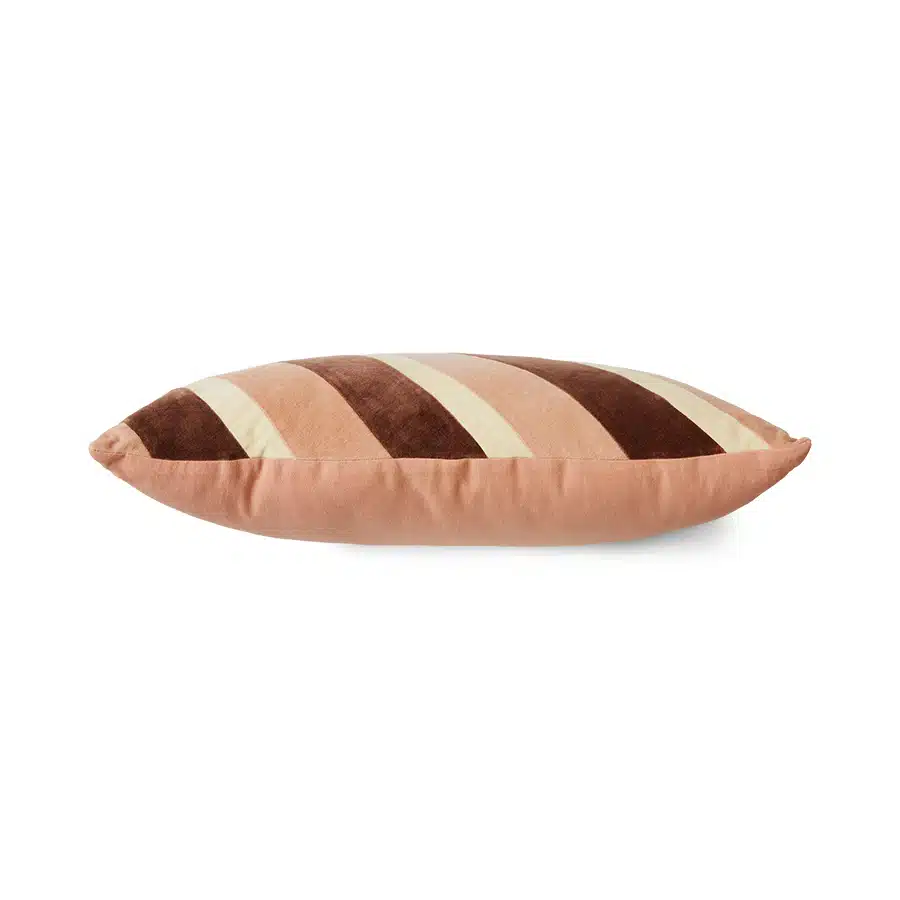 HK Living - Striped velvet cushion 60x35 - Rose