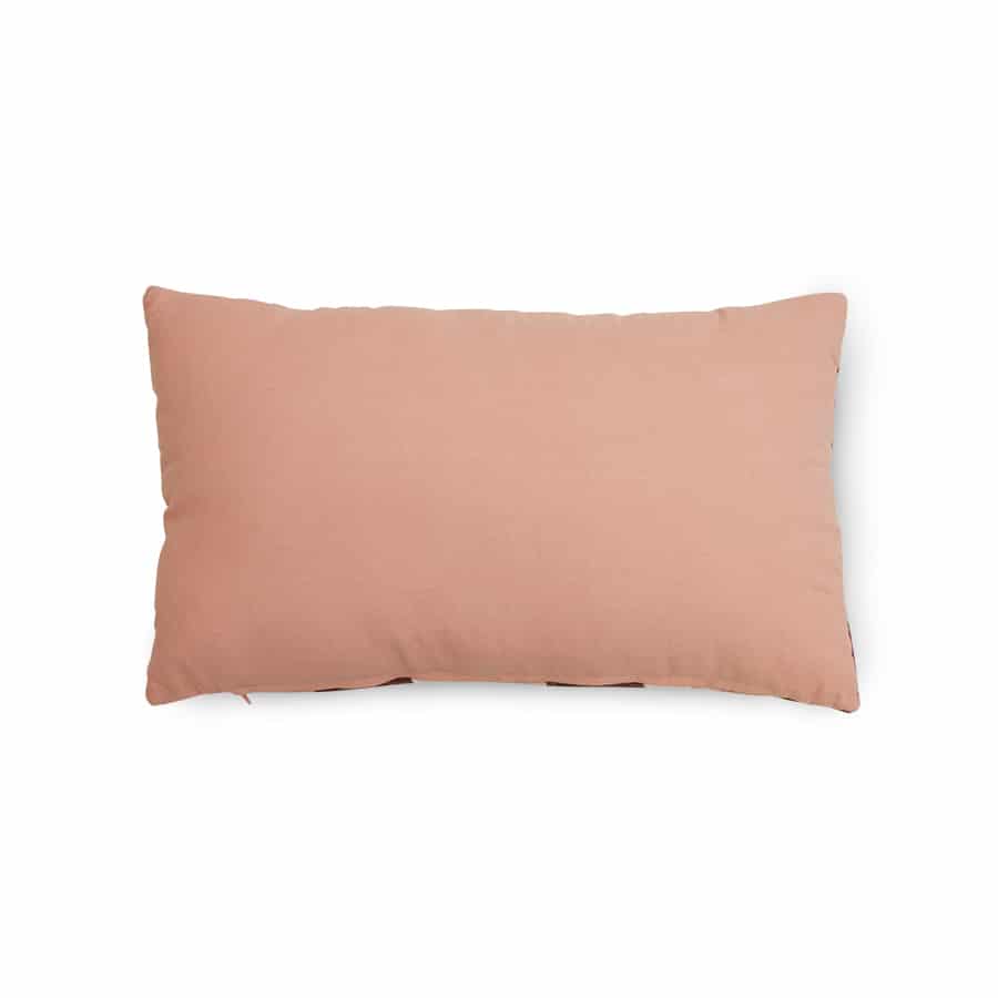 HK Living - Striped velvet cushion 60x35 - Rose