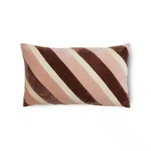 HK Living - Striped velvet cushion 60x35 - Rose